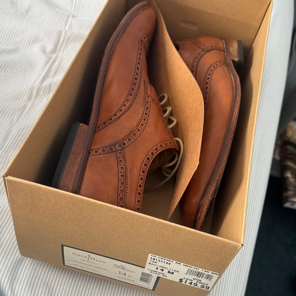 Cole Haan Men's Tan Oxford Shoes